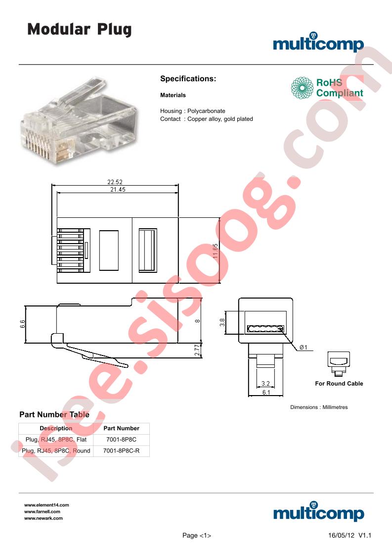 7001-8P8C-R