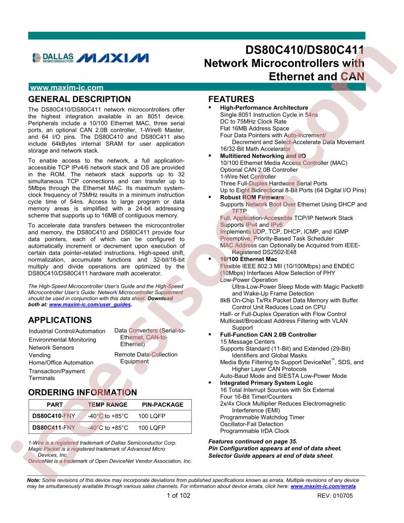 DS80C410-FNY