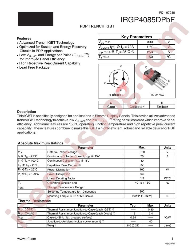 IRGP4085DPBF