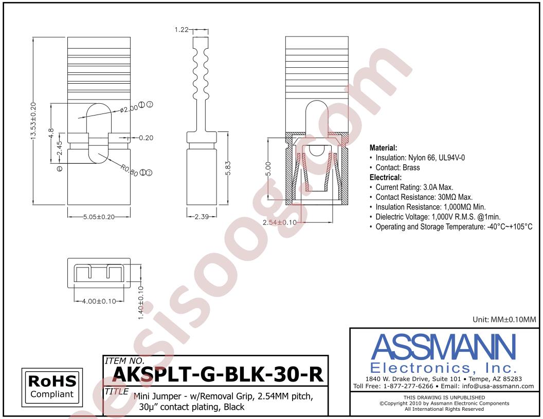 AKSPLT-G-BLK-30-R