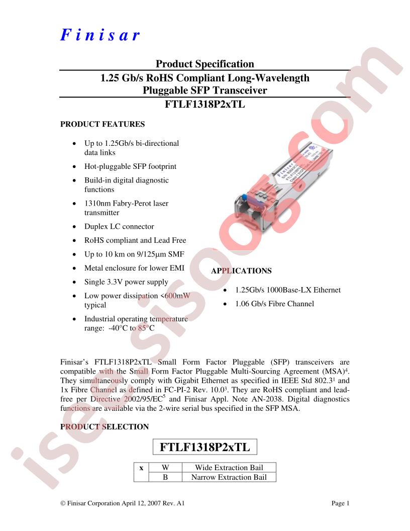 FTLF1318P2WTL