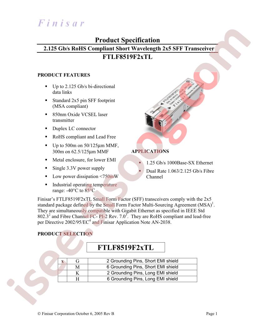 FTLF8519F2GTL