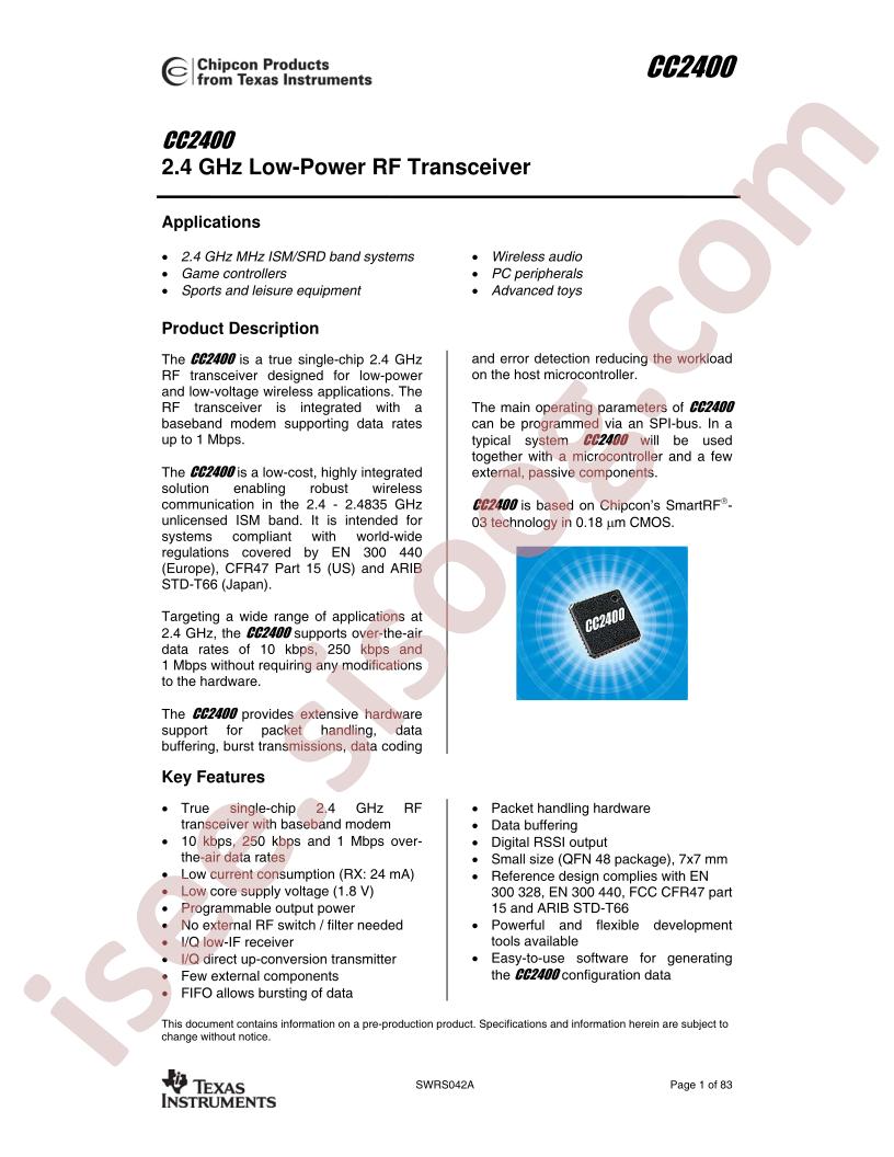 CC2400-STB1