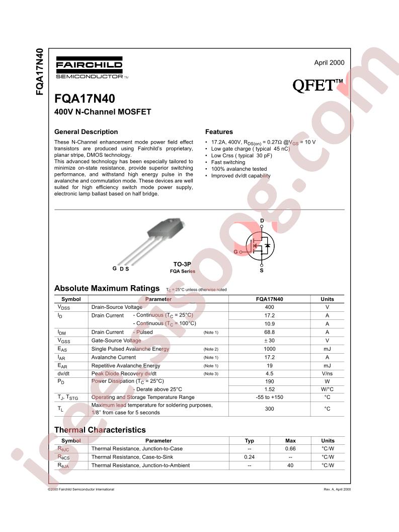 FQA17N40