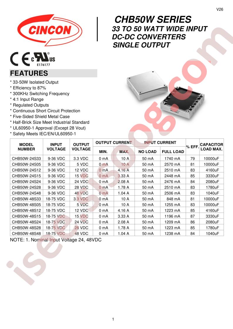 CHB50W-24S15