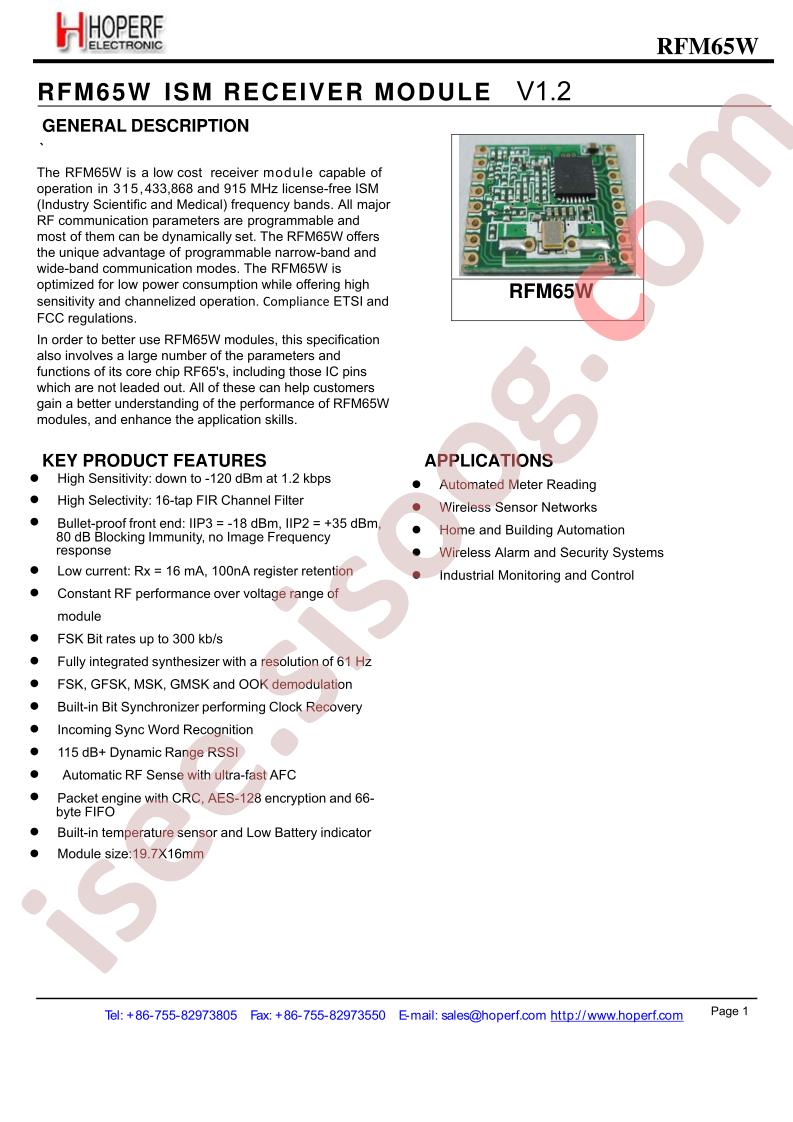 RFM65W-915S2