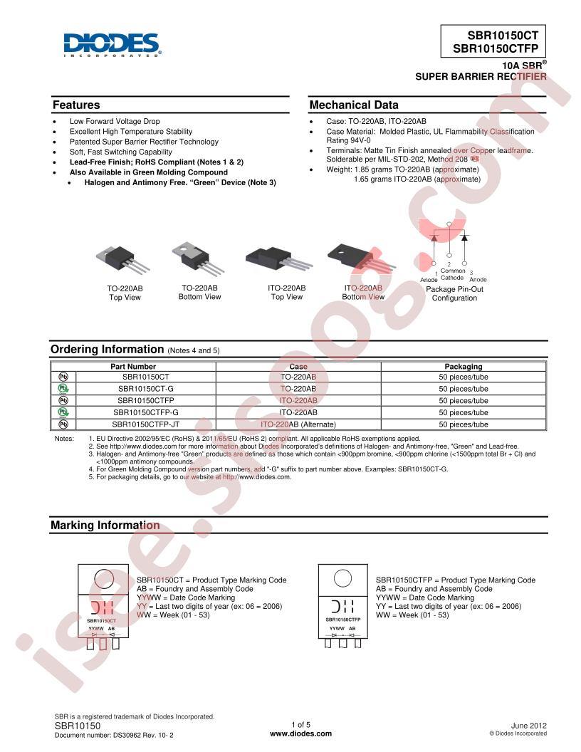 SBR10150CT-G