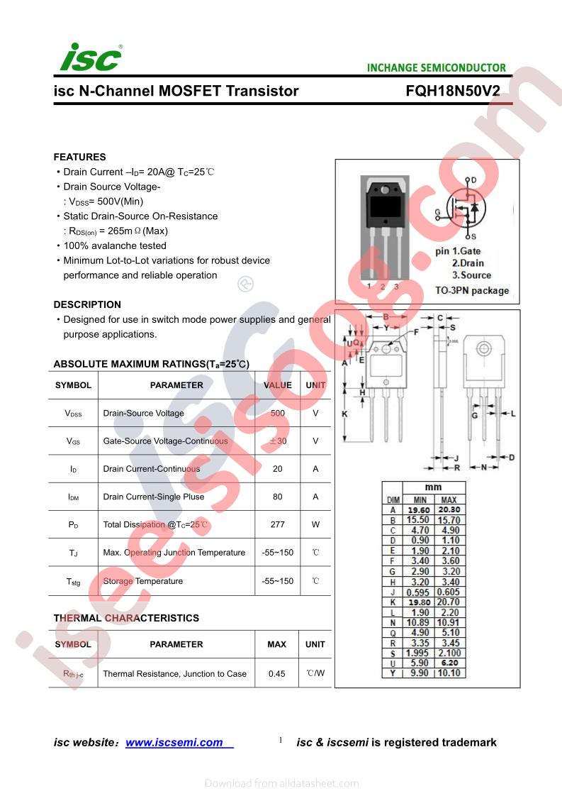 FQH18N50V2
