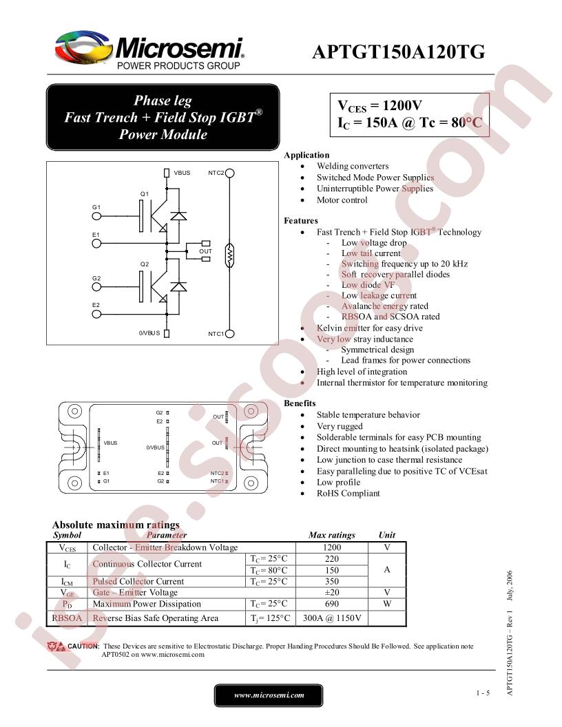 APTGT150A120TG