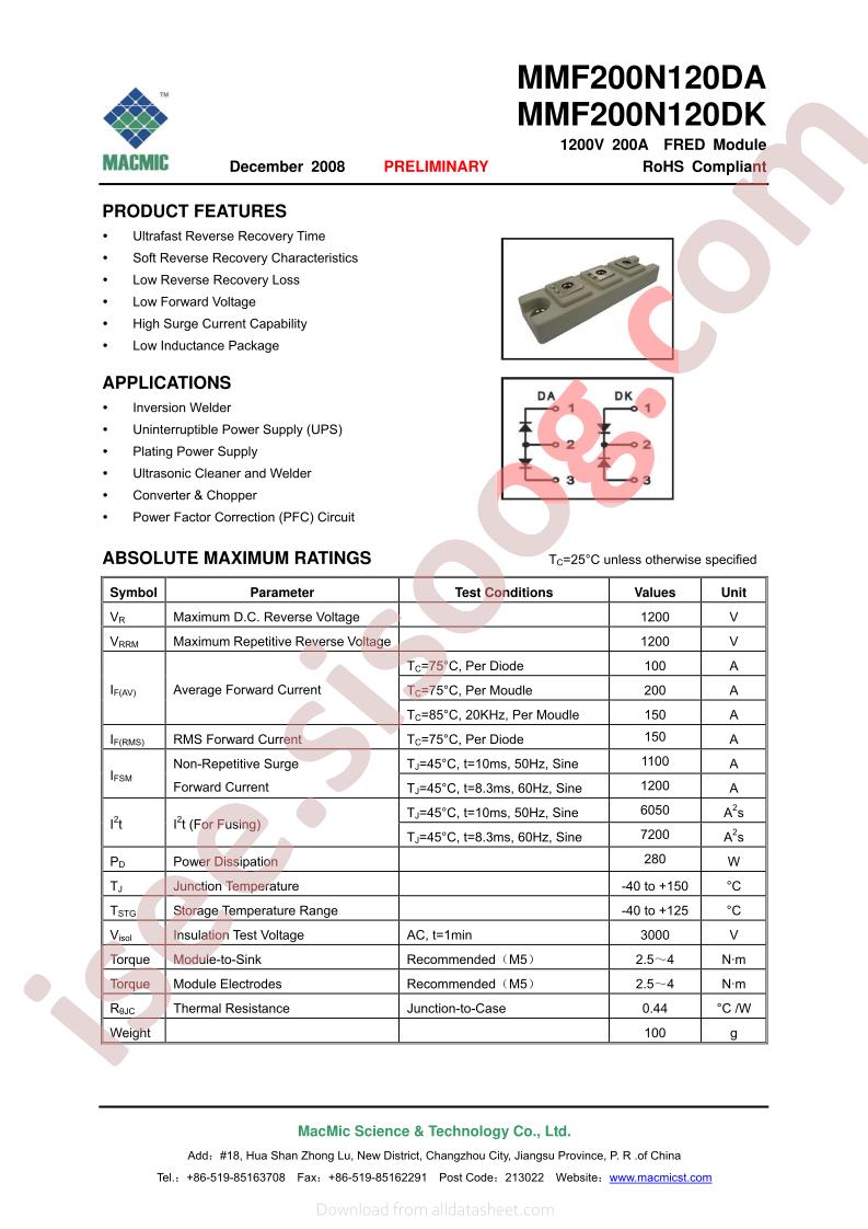 MMF200N120DA