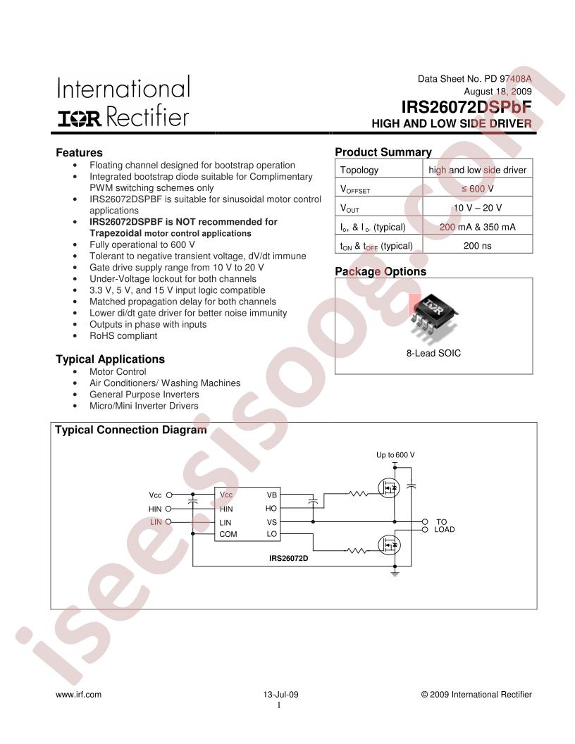 IRS26072DSTRPBF