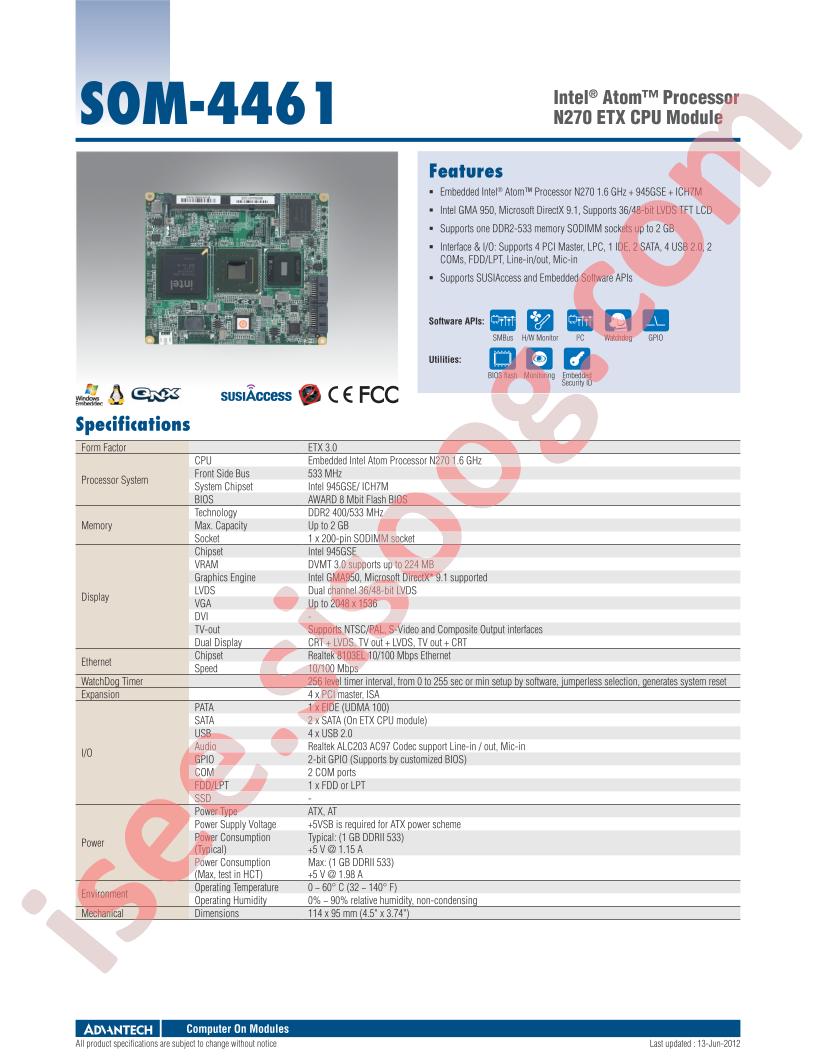 SOM-4461RL-S6A2E