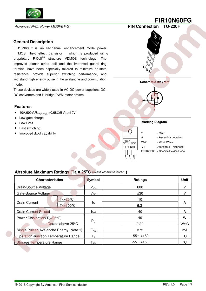 FIR10N60FG
