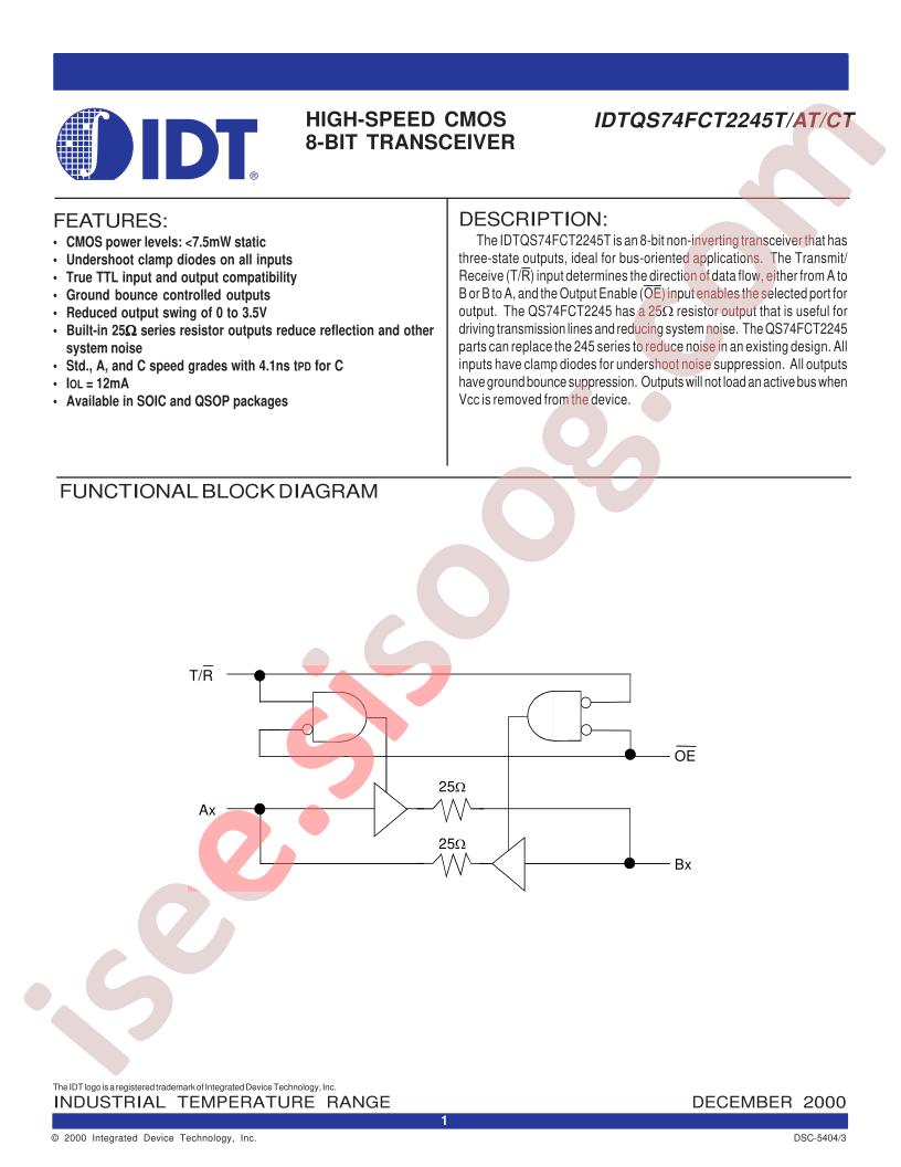 IDTQS74FCT2245T