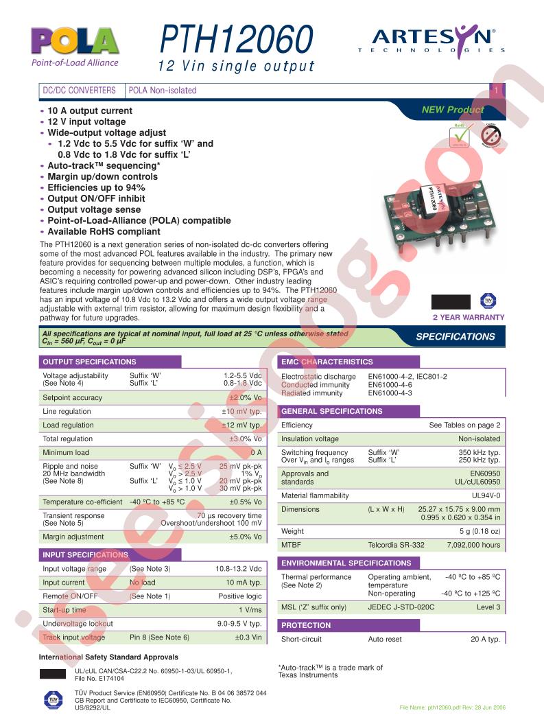 PTH12060W