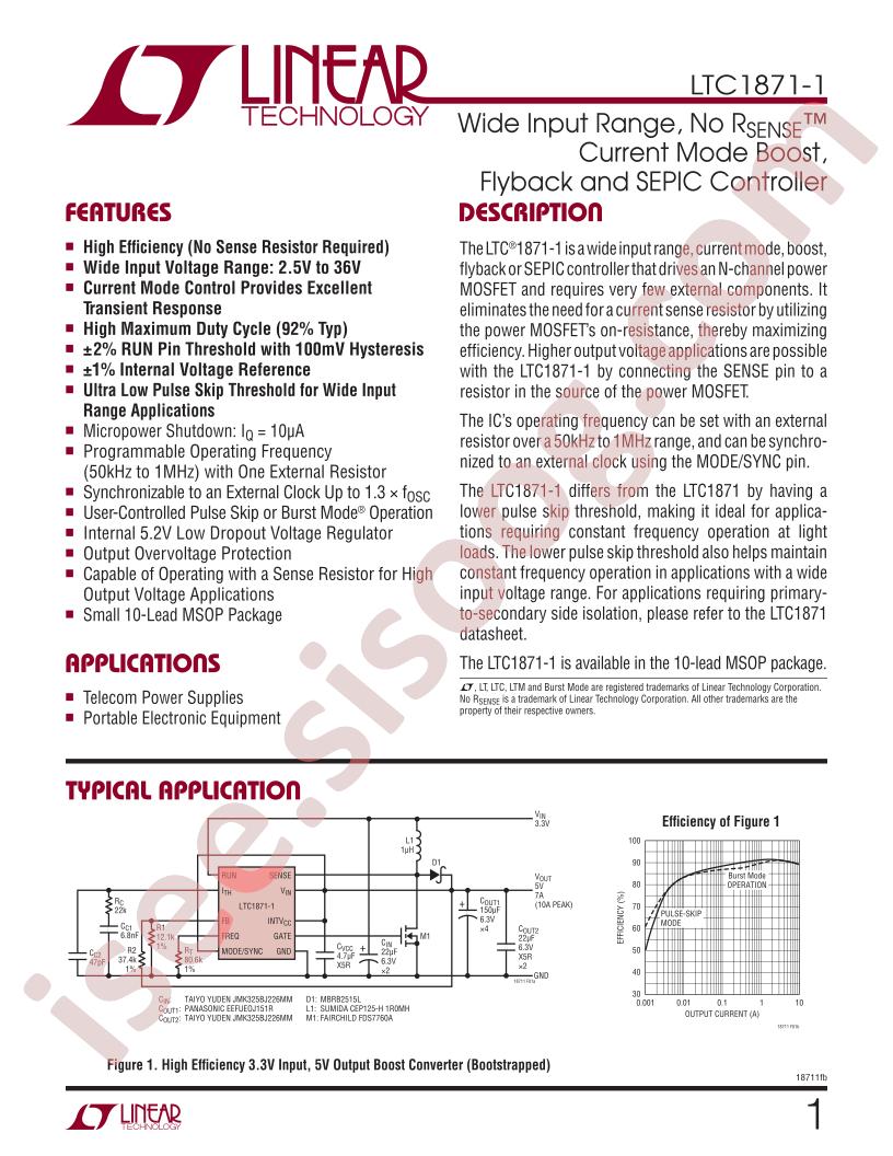 LTC1871IMS-1-PBF