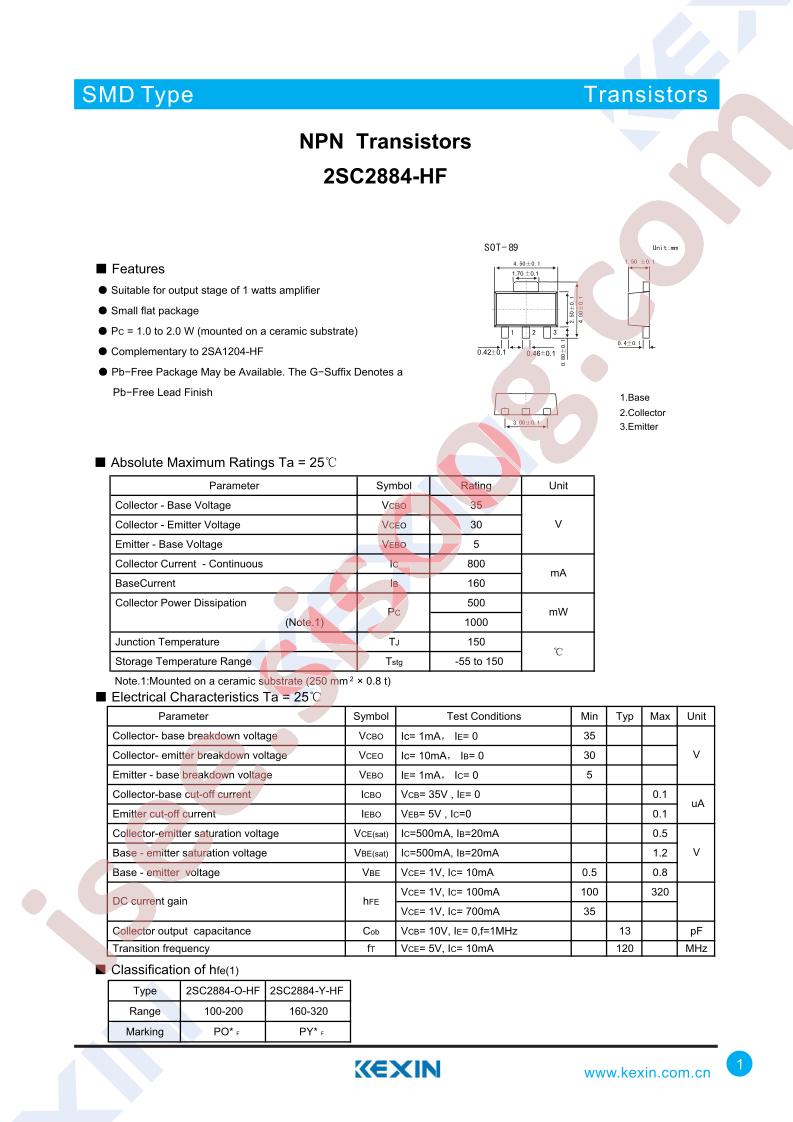 2SC2884-O-HF