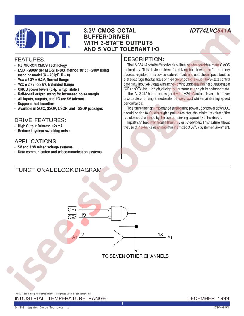 IDT74LVC541A