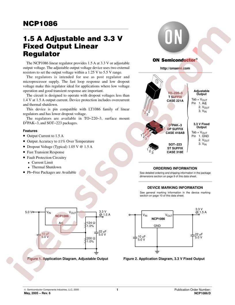 NCP1086D2T-ADJ