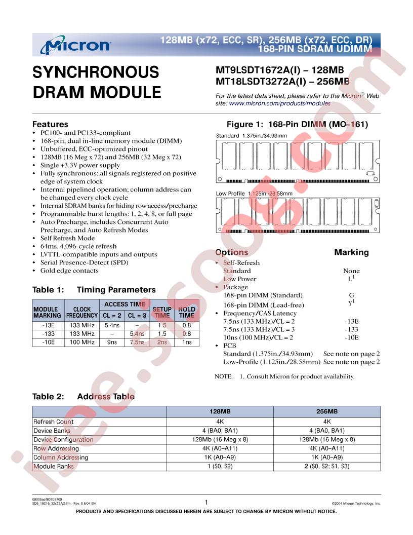MT9LSDT1672AY