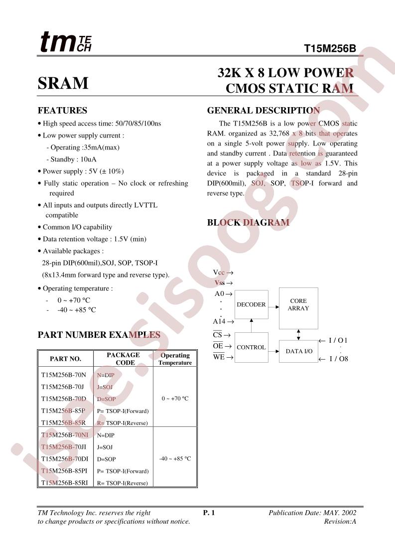 T15M256B-85R