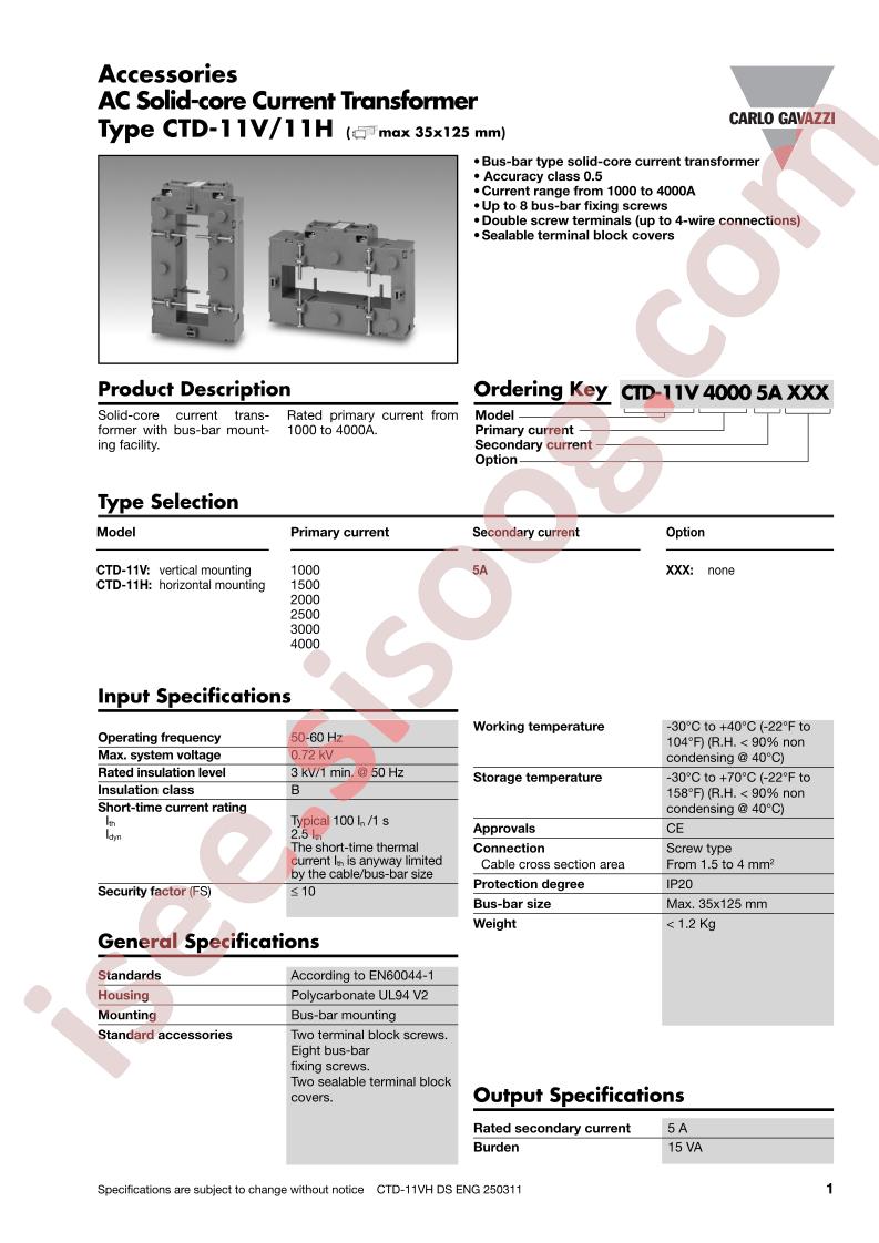 CTD-11V40001AXXX