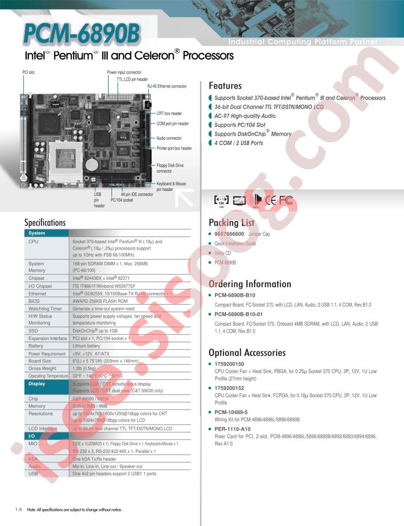 PCM-6890B-B10