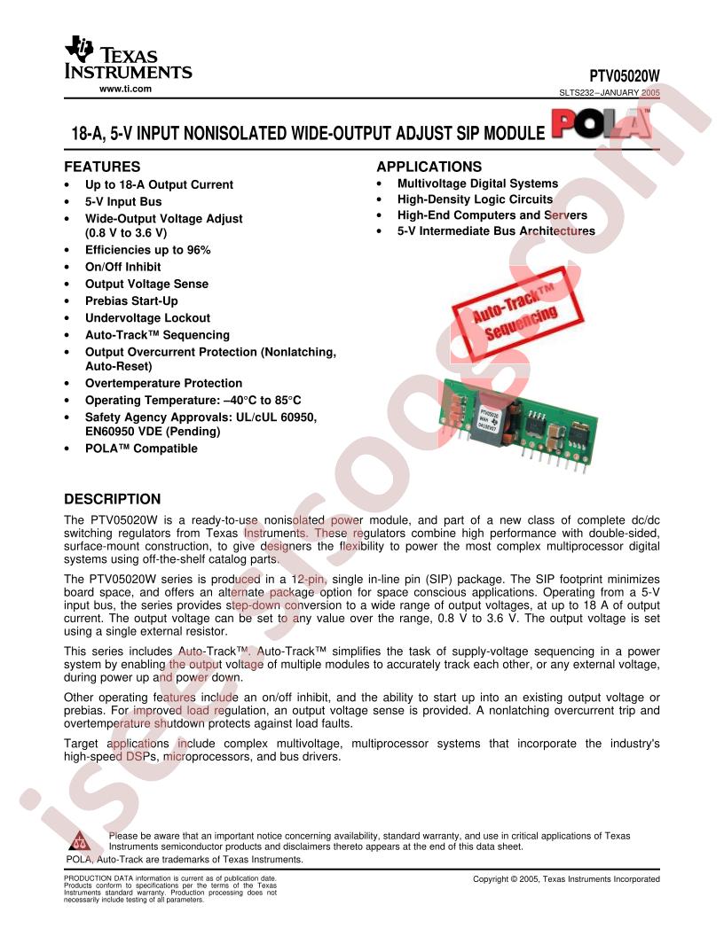 PTV05020W