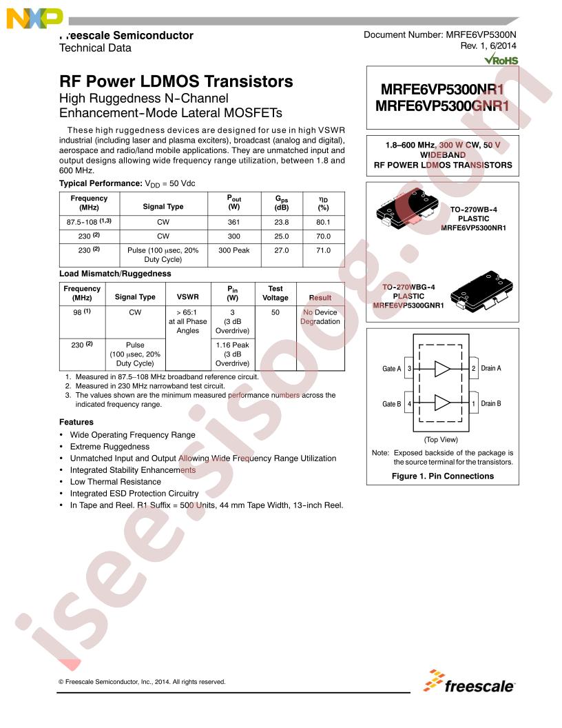 MRFE6VP5300GNR1
