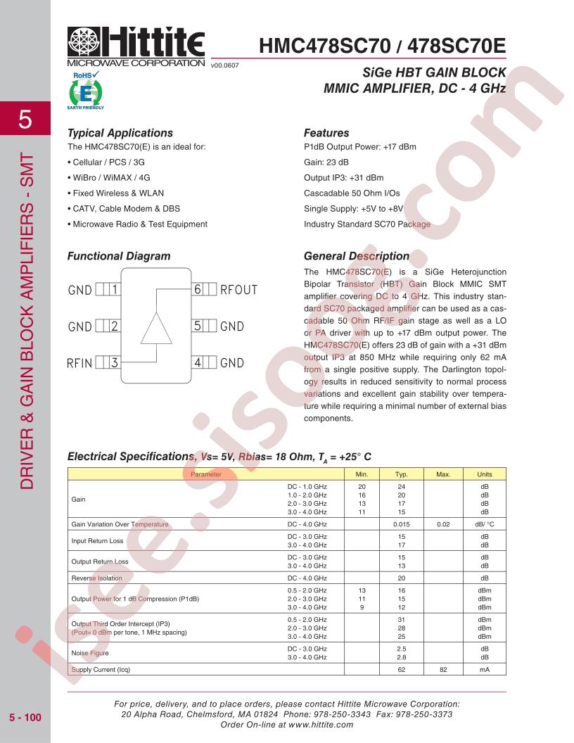 HMC478SC70E