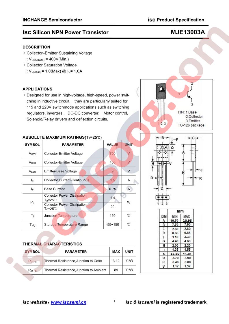 MJE13003A