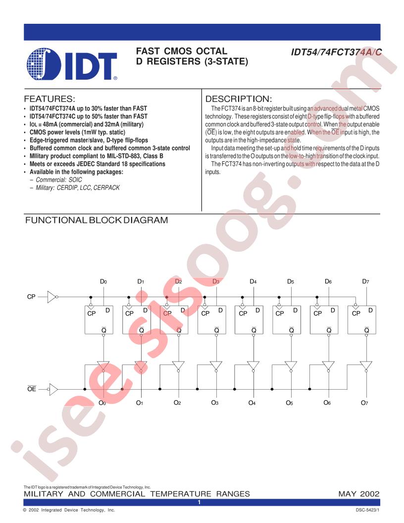 IDT54FCT374AL