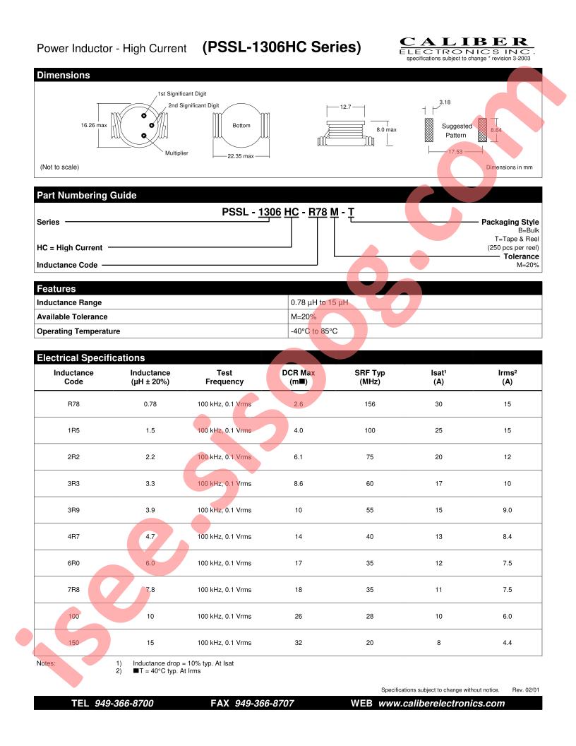 PSSL-1306HC-150M-B