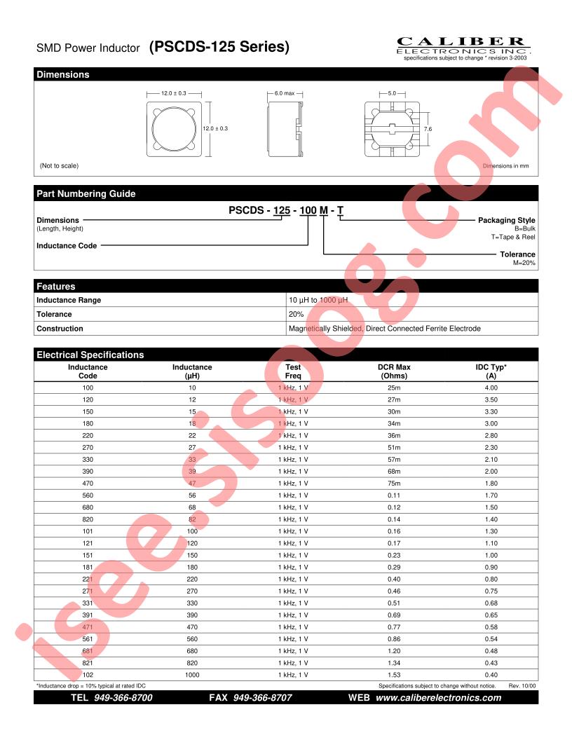 PSCDS-125-101M-B