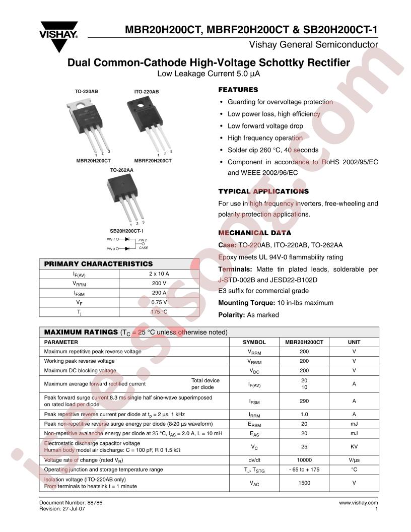 SB20H200CT-1
