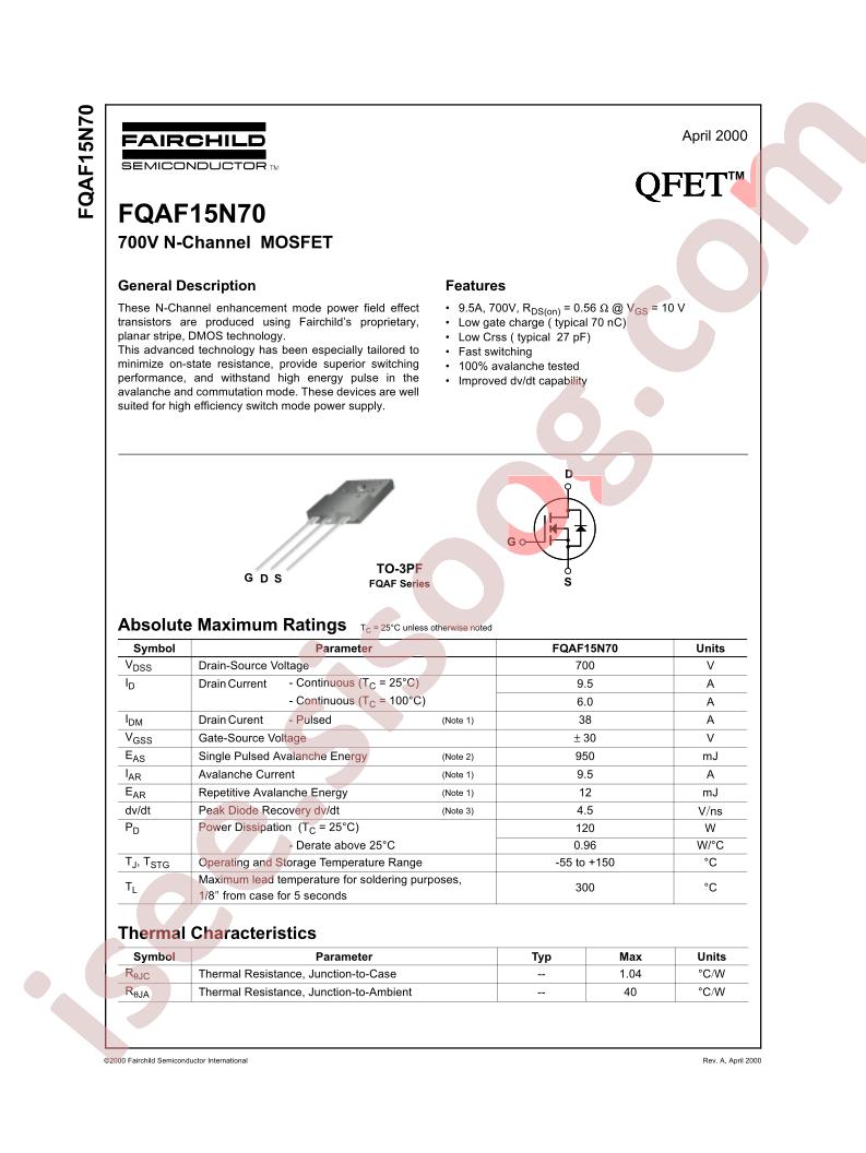 FQAF15N70