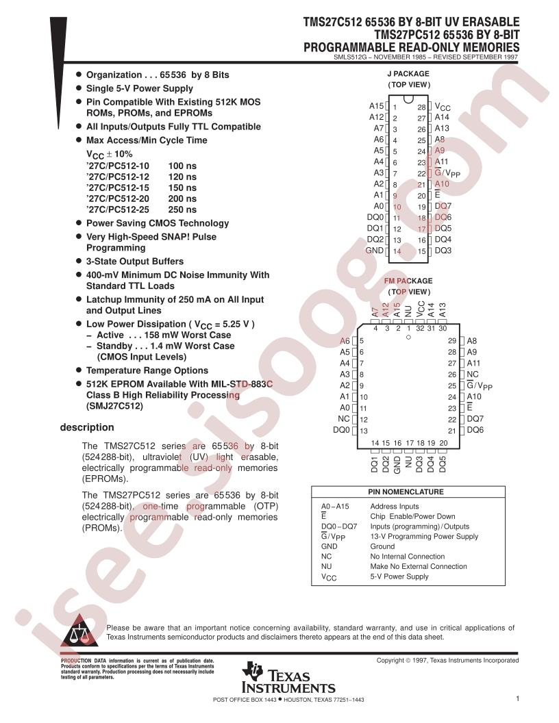 TMS27C512-150JE