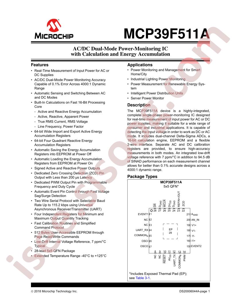 MCP39F511AT-EMQ