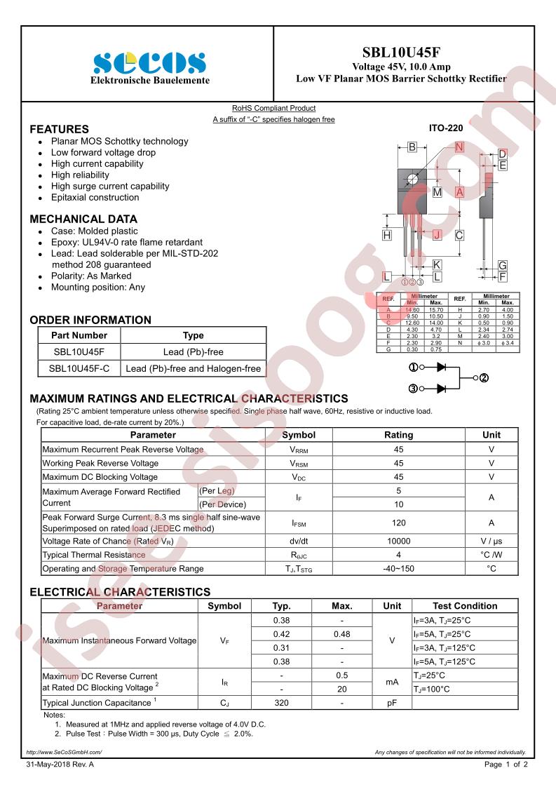 SBL10U45F-C