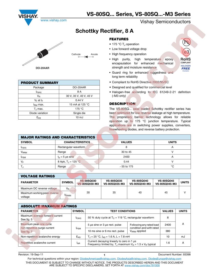 VS-80SQ045TR-M3