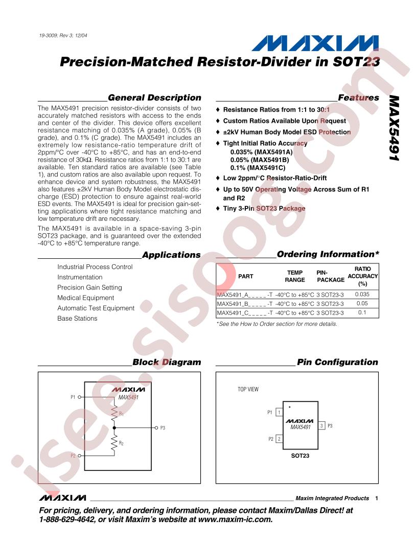 MAX5491SA03200-T