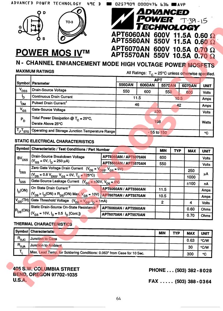 APT6070AN
