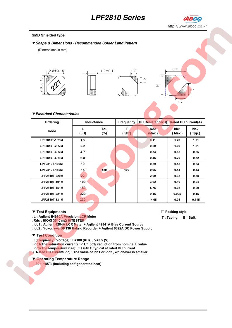 LPF2810T-100M