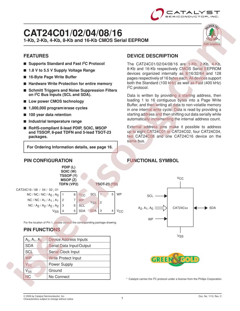 CAT24C01VP2I-GT3
