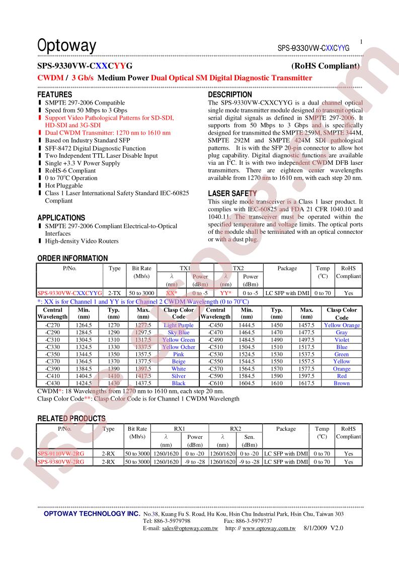 SPS-9330VW-CXXCYYG