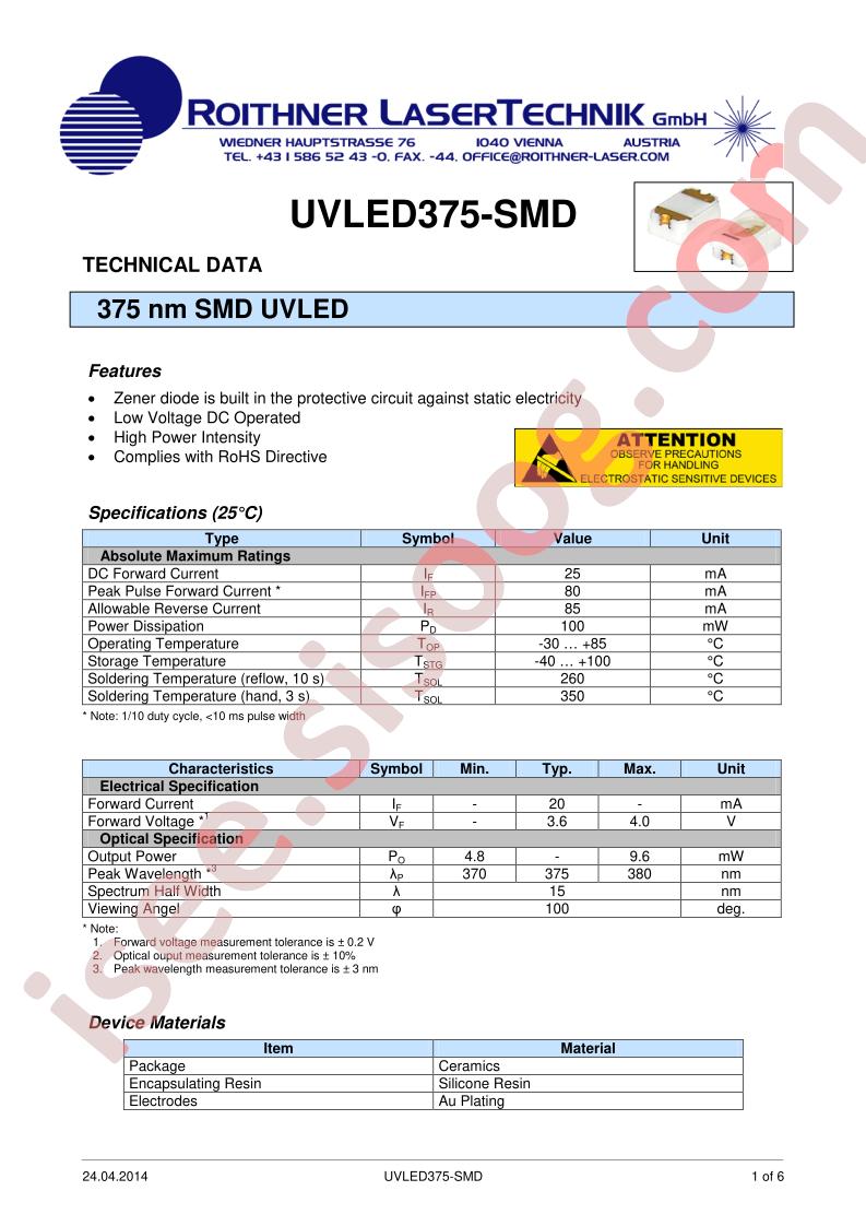 UVLED375-SMD