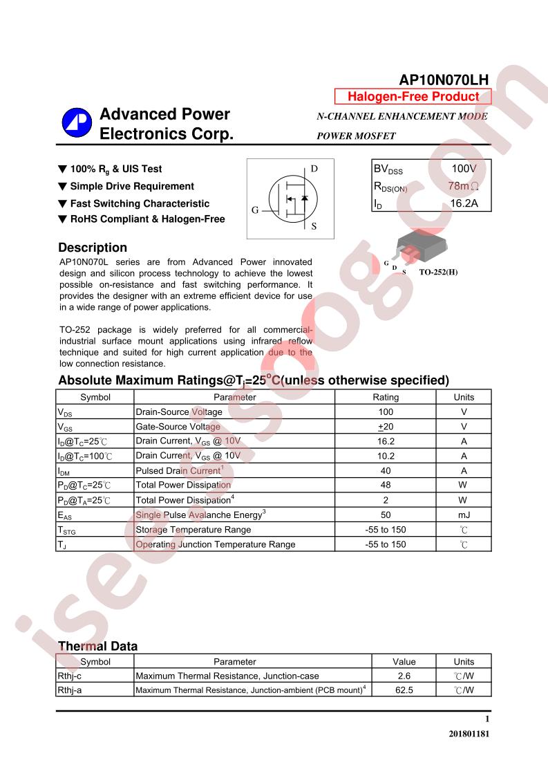 AP10N070LH