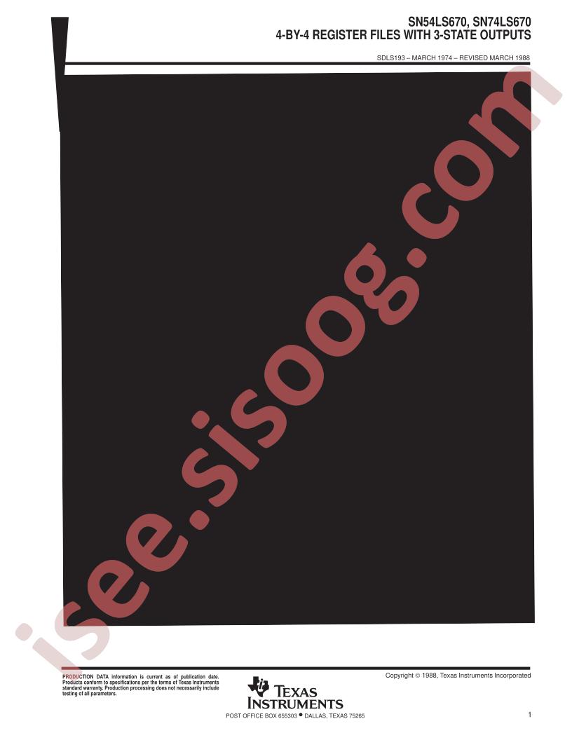 SN74LS670J