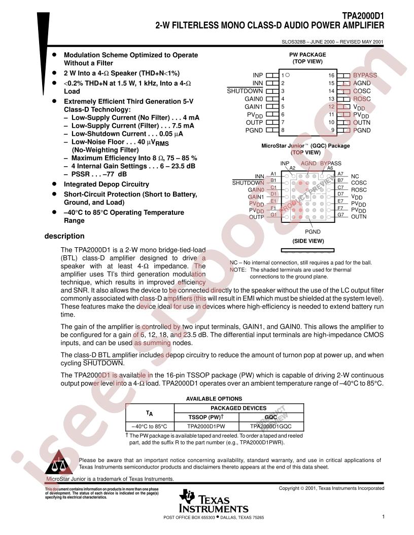 TPA2000D1PW