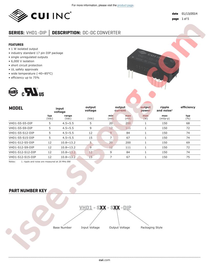 VHD1-S12-S5-DIP